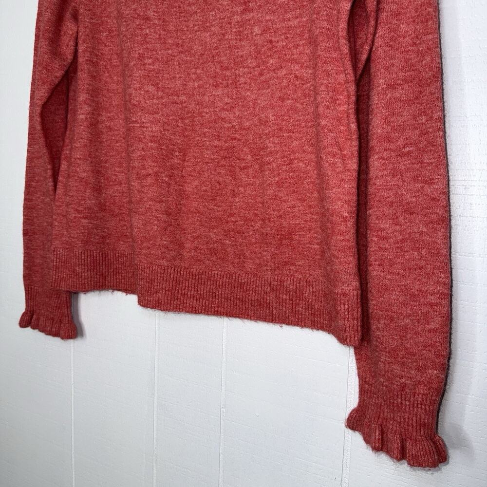 Sundance Women’s Aileen Ruffle Sweater Coral Red Size PM - Picture 4 of 6